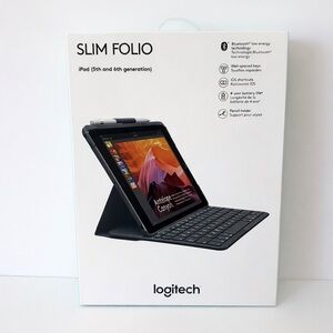 Logitech Slim Folio Keyboard Case for Apple iPad 5th & 6th Generation Bluetooth